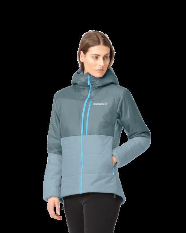 Norrona Falketind Thermo60 Damescapuchon Noord Atlantisch/toermalijn