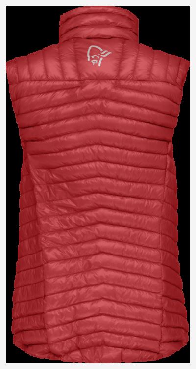 Norrona Trollveggen Superlight Dons850 Vest Voor Dames, Echt Rood