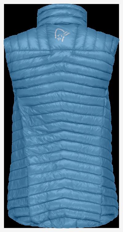 Norrona Trollveggen Superlight Down850 Vest Hawaiian Surf Blauw Voor Dames