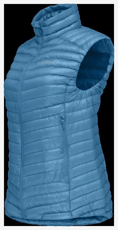Norrona Trollveggen Superlight Down850 Vest Hawaiian Surf Blauw Voor Dames