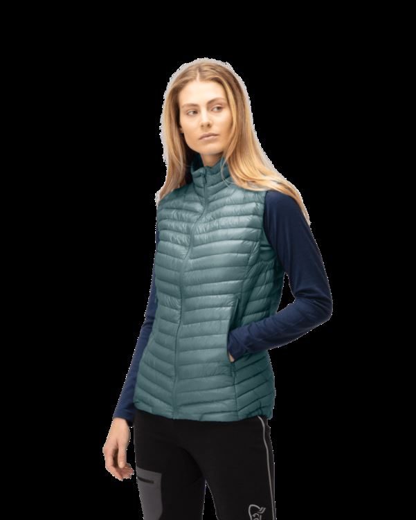 Norrona Trollveggen Superlight Down850 Vest Voor Dames Noord Atlantic