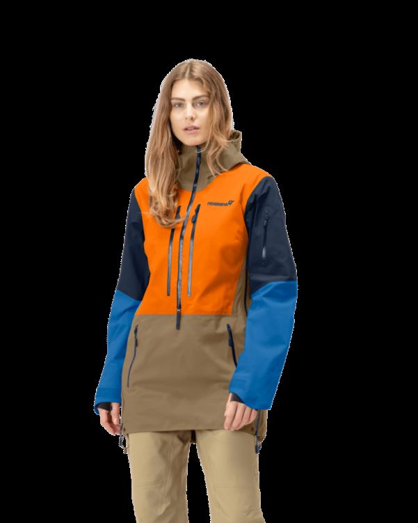 Norrona Lofoten Gore-tex Pro Anorak Elmwood/oranje Ijslolly Voor Dames