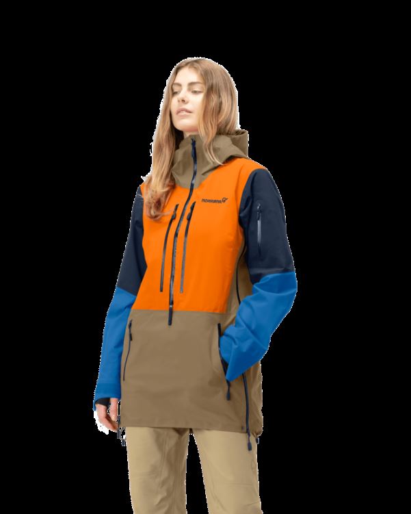Norrona Lofoten Gore-tex Pro Anorak Elmwood/oranje Ijslolly Voor Dames