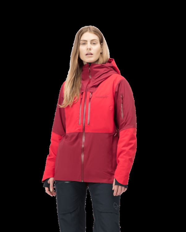 Norrona Lofoten Gore-tex Thermo100 Damesjas Rabarber/true Red