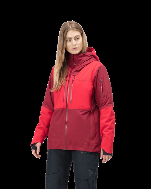 Norrona Lofoten Gore-tex Thermo100 Damesjas Rabarber/true Red