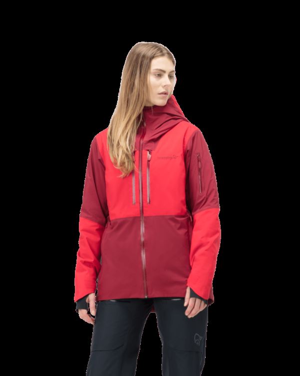 Norrona Lofoten Gore-tex Thermo100 Damesjas Rabarber/true Red