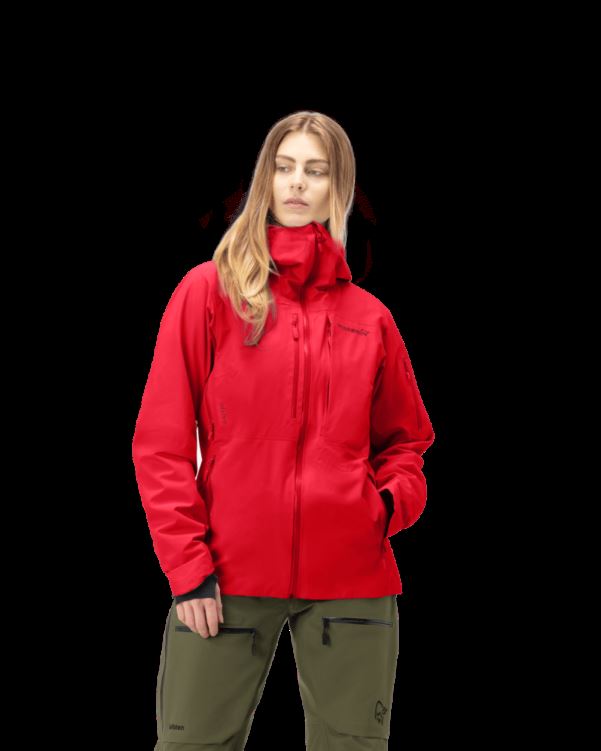 Norrona Lofoten Gore-tex Geïsoleerde Damesjas True Red