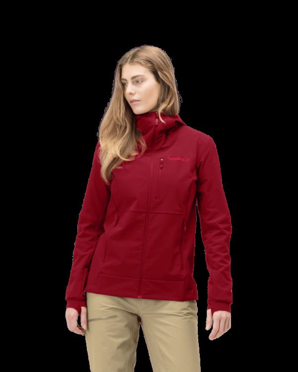 Norrona Dames Lofoten Hiloflex200 Hood Rabarber