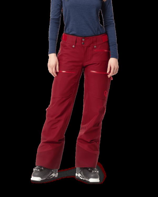 Norrona Lofoten Gore-tex Geïsoleerde Damesbroek Rabarber