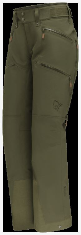 Norrona Dames Tamok Gore-tex Thermo60 Broek Olijf Nacht