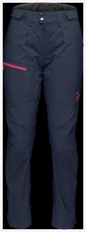 Norrona Dames Falketind Flex1 Heavy Duty Broek Indigo Nacht/kamperfoelie