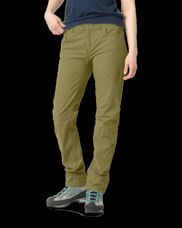 Norrona Svalbard Lichte Katoenen Damesbroek Olijfgroen