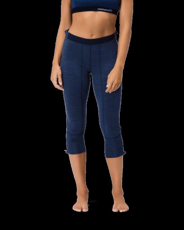 Norrona Dames Wol 3/4 Fullzip Longs Indigo Night Blue
