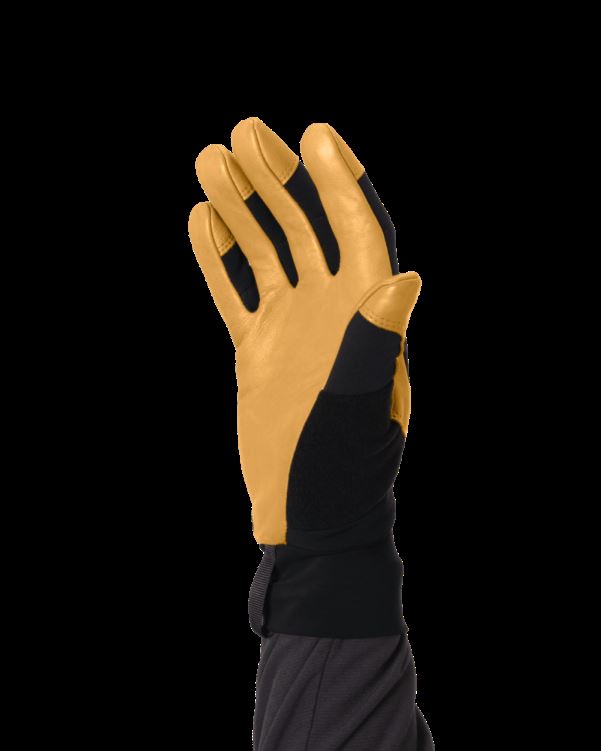 Norrona Unisex Lyngen Infinium Lederen Handschoenen Caviar Zwart