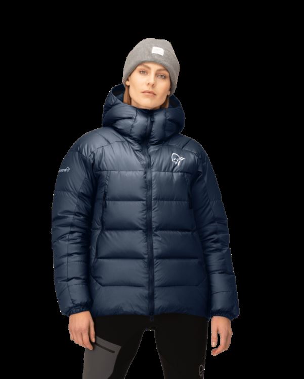 Norrona Trollveggen Down850 Damesjack Indigo Nachtblauw