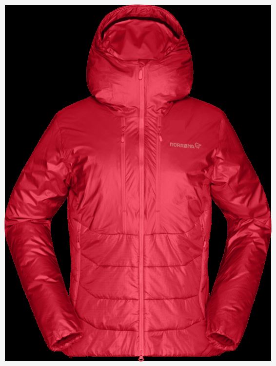 Norrona Dames Trollveggen Primaloft100 Zip Hood True Red