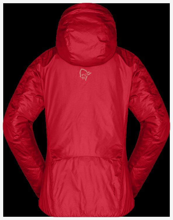 Norrona Dames Trollveggen Primaloft100 Zip Hood True Red