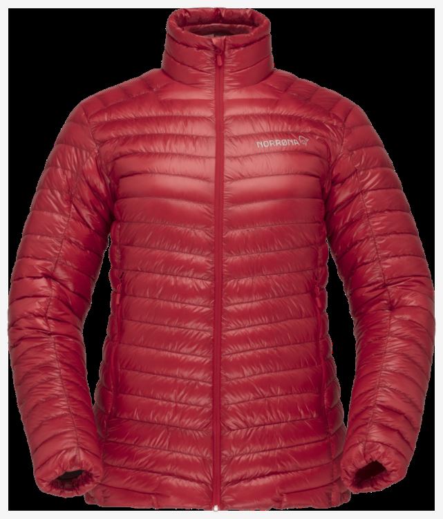 Norrona Trollveggen Superlight Dons850 Damesjas True Red
