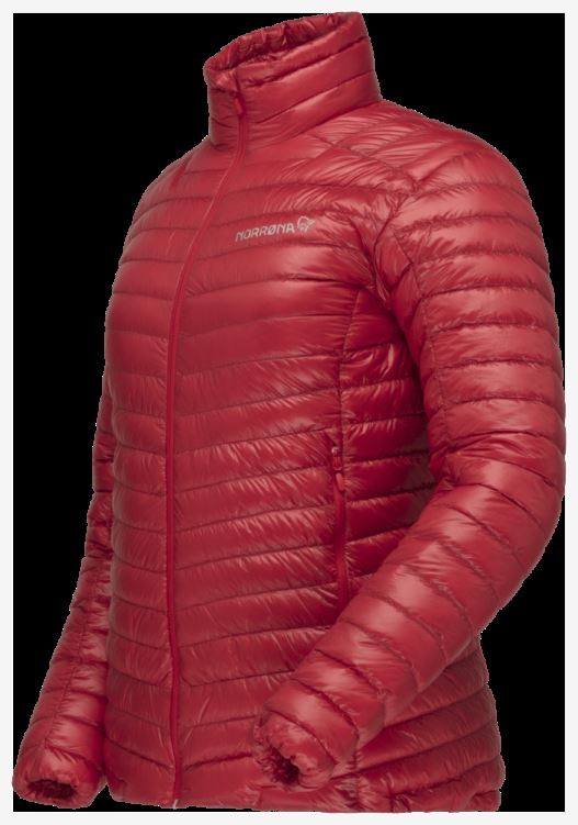 Norrona Trollveggen Superlight Dons850 Damesjas True Red