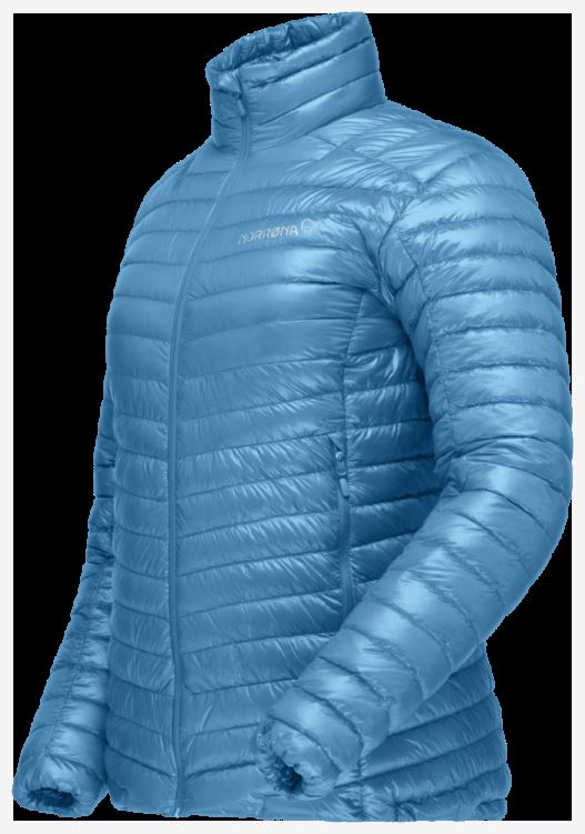 Norrona Trollveggen Superlight Down850 Damesjack Hawaiian Surf Blauw