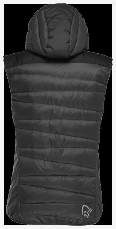 Norrona Dames Falketind Down750 Vest Kaviaar Zwart