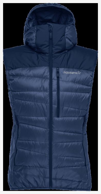 Norrona Dames Falketind Down750 Vest Indigo Nachtblauw