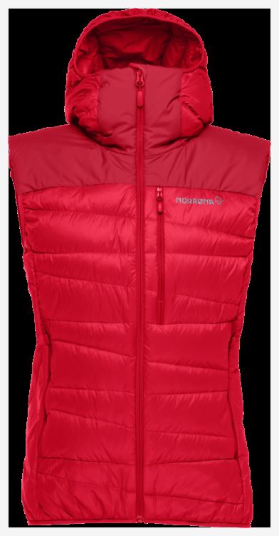 Norrona Falketind Down750 Vest Voor Dames, Echt Rood