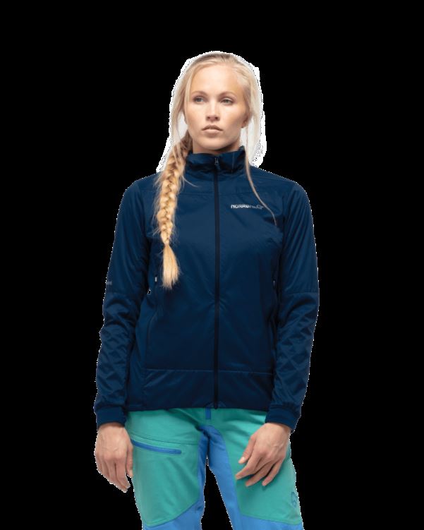 Norrona Dames Falketind Octa Jas Indigo Nachtblauw