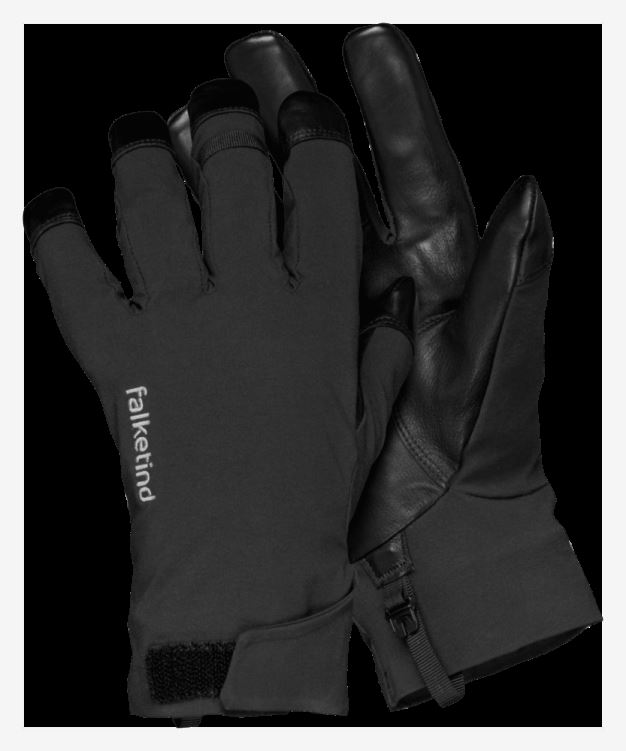 Norrona Unisex Falketind Dri Korte Handschoenen Caviar Zwart