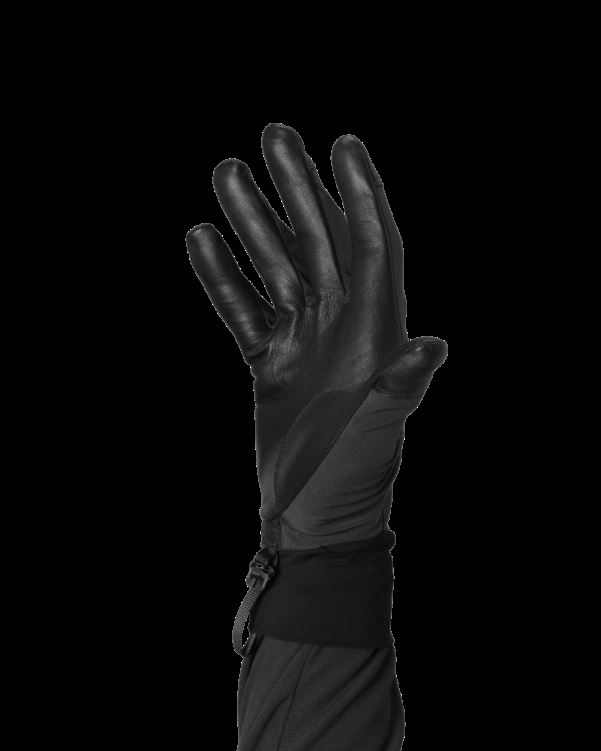 Norrona Unisex Falketind Gore-tex Infinium Korte Handschoenen Kaviaar Zwart