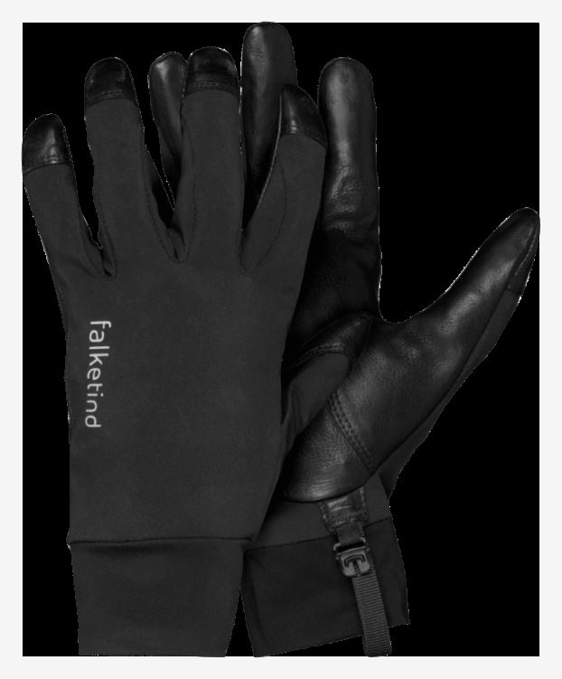 Norrona Unisex Falketind Gore-tex Infinium Korte Handschoenen Kaviaar Zwart