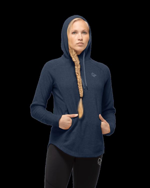 Norrona Warm2 Damescapuchon Indigo Nachtblauw