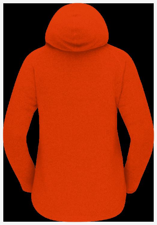 Norrona Warm2 Hood Adrenaline Rood Voor Dames