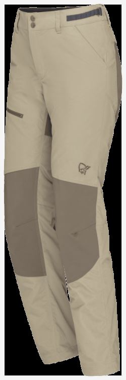 Norrona Svalbard Halfhoge Katoenen Damesbroek Zandsteen