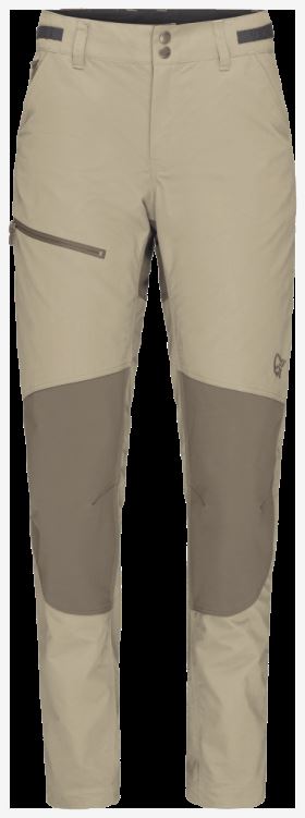 Norrona Svalbard Halfhoge Katoenen Damesbroek Zandsteen