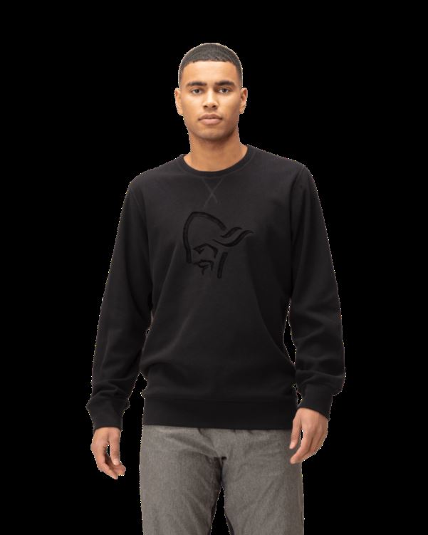 Norrona Unisex Ronde Hals Kaviaar Zwart