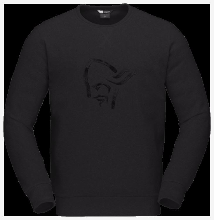 Norrona Unisex Ronde Hals Kaviaar Zwart