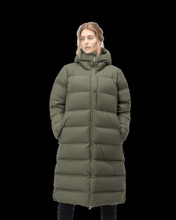 Norrona Oslo Down750 Damesjas Olijf Nacht