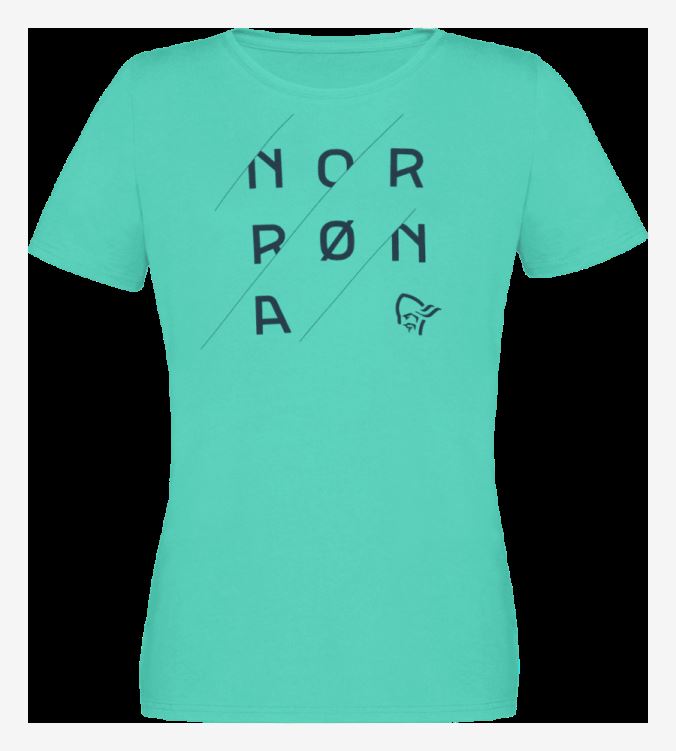 Norrona /29 Katoenen T-shirt Met Schuin Logo Voor Dames W`s Arcadia