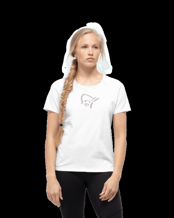 Norrona Dames /29 Katoen Schuin Logo T-shirt W`s Indigo Nachtblauw