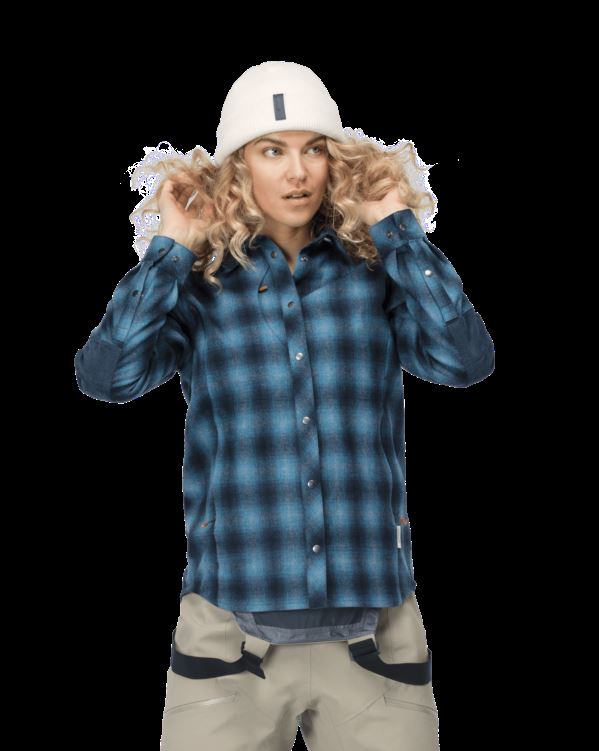 Norrona /29 Katoenen T-shirt Met Schuin Logo Voor Dames Met Paarse Tule