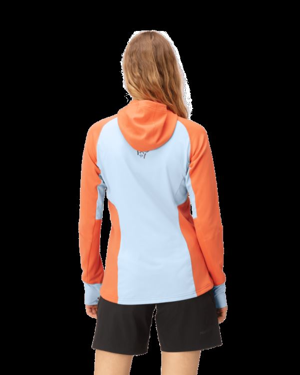 Norrona Dames Senja Warm1 Capuchon Flamingo Oranje