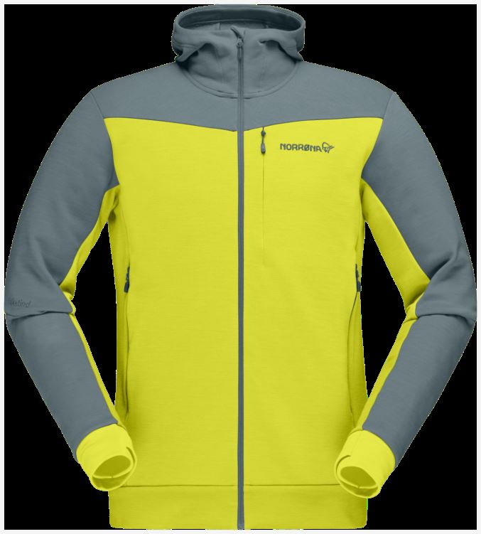 Norrona Heren Falketind Warmwool2 Stretch Capuchon Met Rits Noord Atlantic