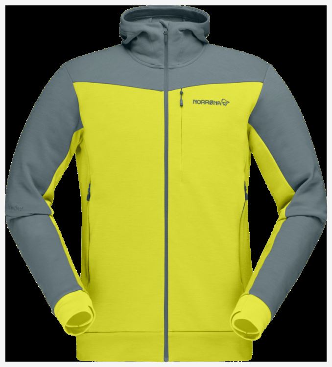 Norrona Heren Falketind Warmwool2 Stretch Capuchon Met Rits Noord Atlantic
