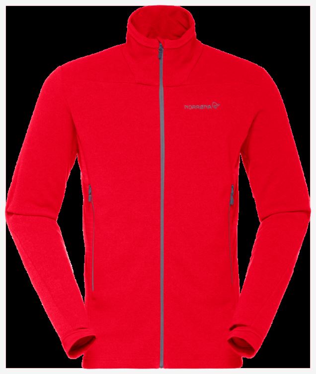 Norrona Heren Falketind Warm1 Jas Karmozijnrood Kick Rood