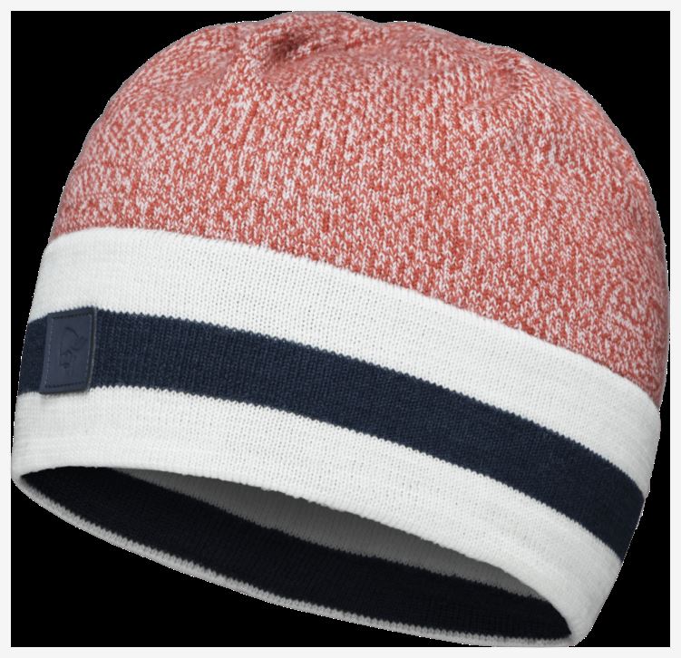 Norrona Unisex /29 Gemêleerde Gebreide Gestreepte Wollen Muts Rooibos Thee