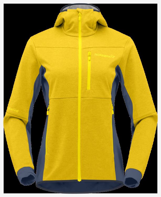 Norrona Falketind Warm2 Octa Hood Sulfur Voor Dames